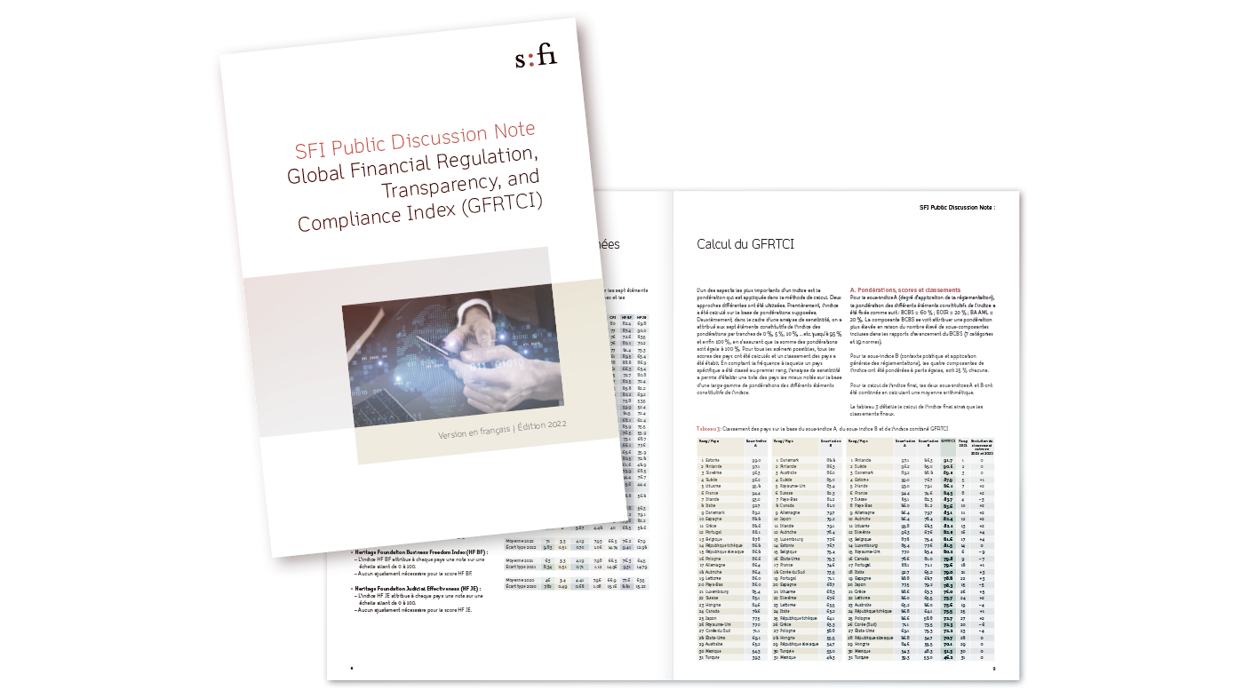 Mise à jour du Global Financial Regulation, Transparency, and Compliance Index (GFRTCI)